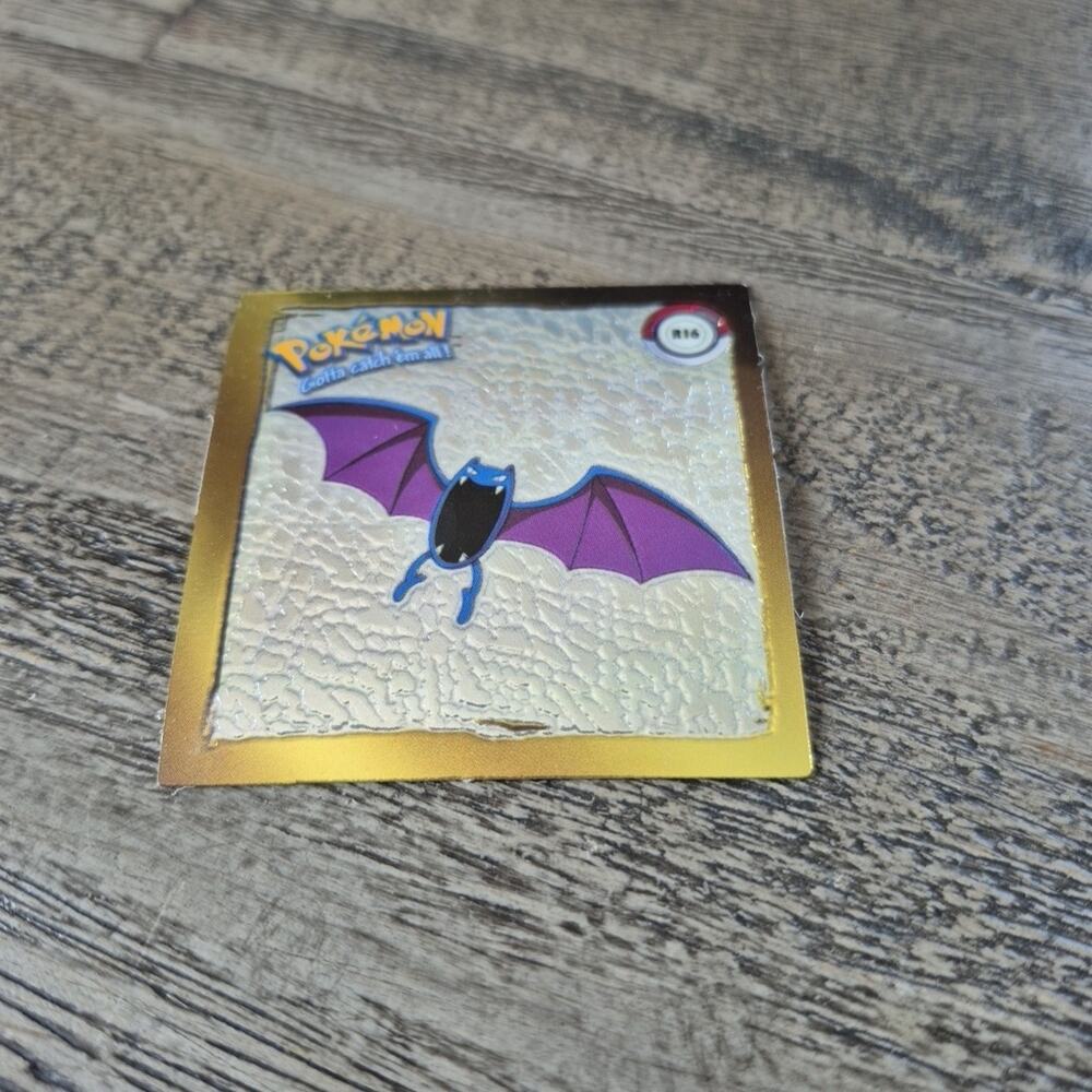 Vintage 1999 Pokemon Artbox Sticker Golbat R16 - Series 1 Gold